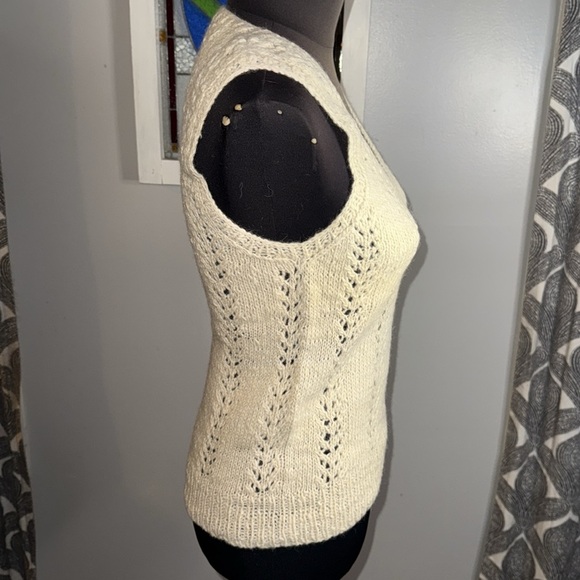 Vintage Hand Knit Wool Sweater Vest SZ Small - Picture 6 of 6